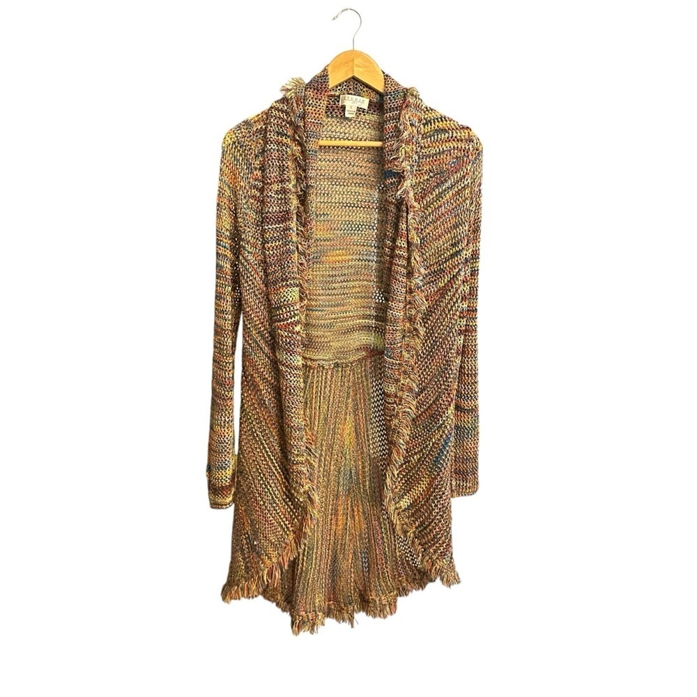 🔴5 for $40 SALE! 
Studio JPR Mulit Color Open Front Loose Knit
Cardigan sz L